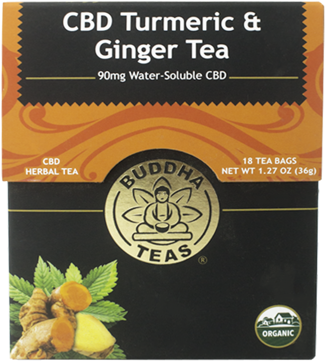 Organic Cbd Turmeric & Ginger Tea - Cbd Turmeric & Ginger Tea (1024x1024), Png Download
