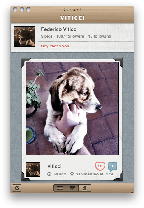 Carousel Is A Beautiful Instagram Client For Mac - Beagle (476x684), Png Download