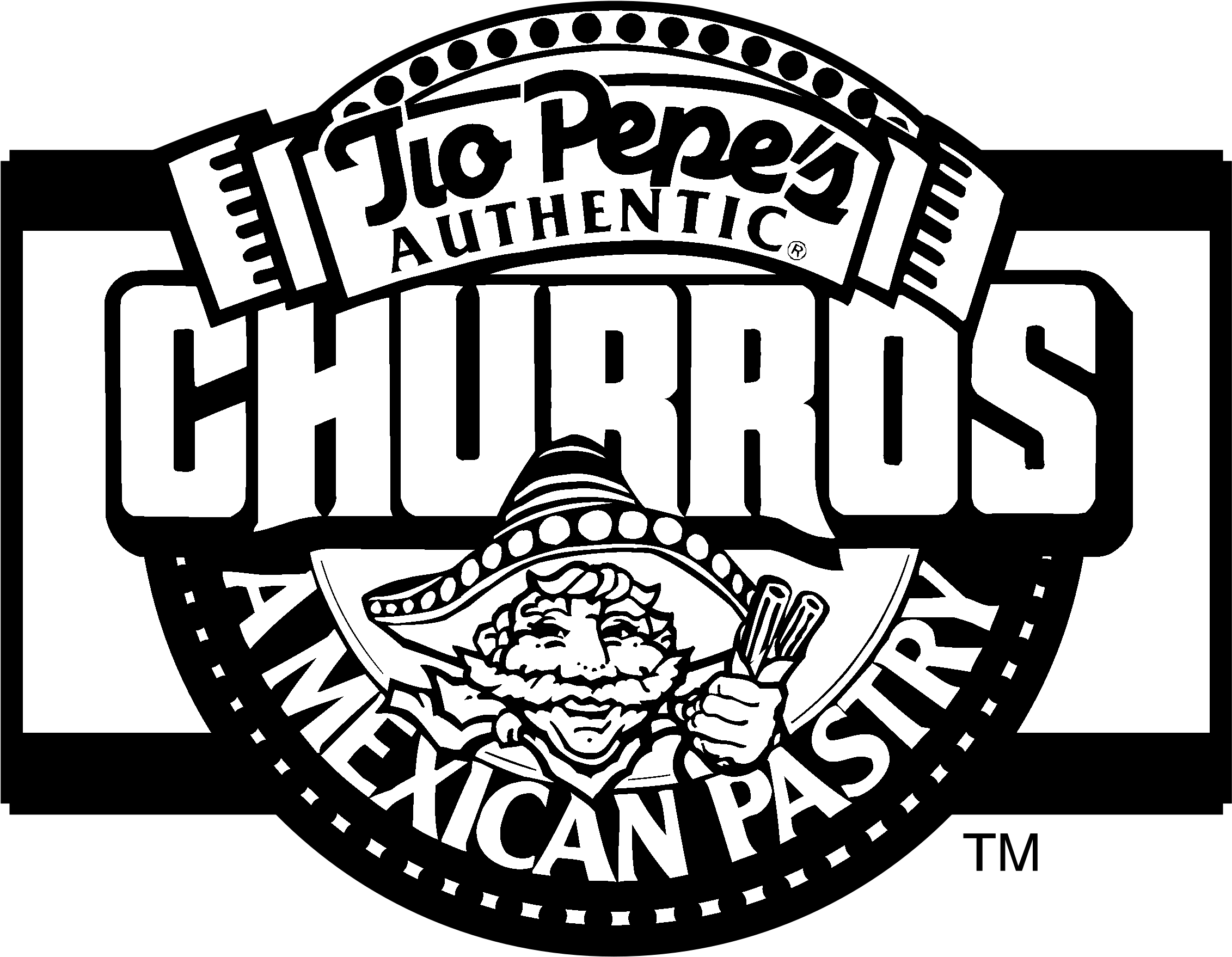 Churros Logo Black And White - Churro (2400x2400), Png Download