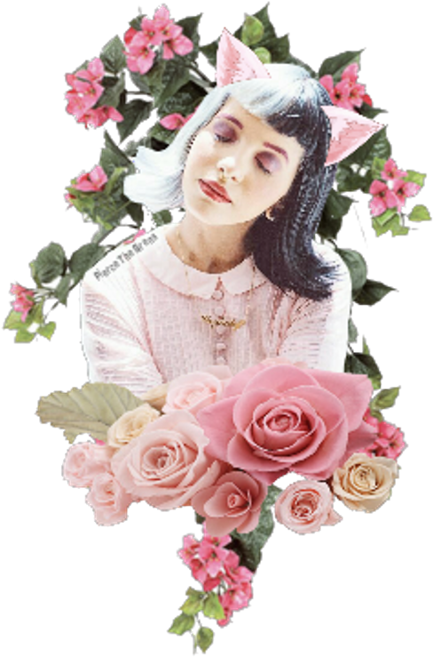 #freetoedit #png #crybaby #astethic #pastel #vintage - Ivy With Flowers Png (1024x853), Png Download