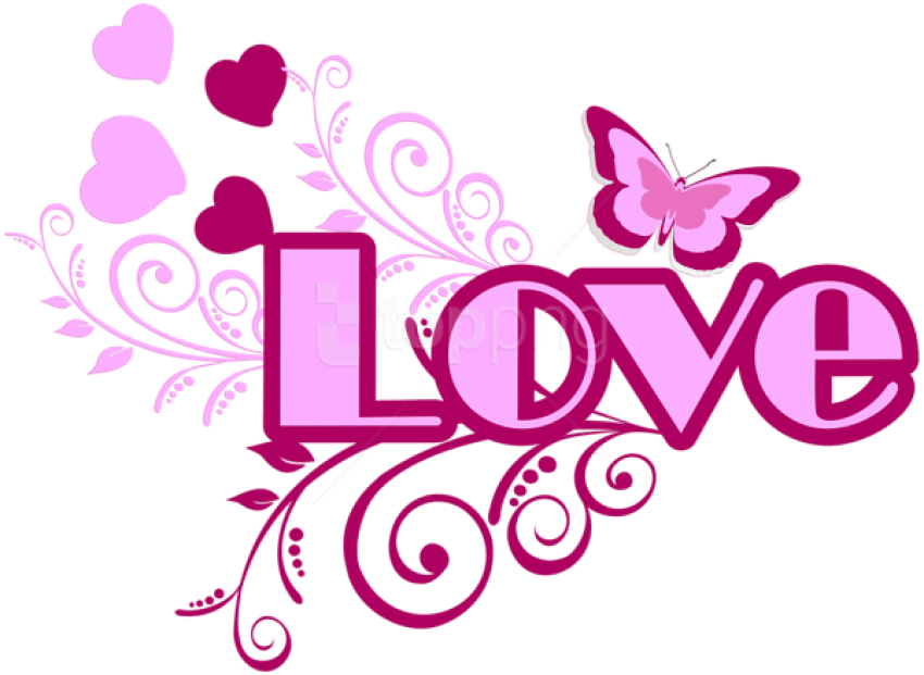 Free Png Download Love Pink Transparent Png Images - Design For Love Png (850x621), Png Download