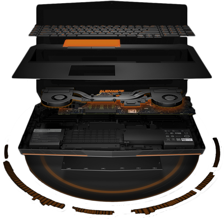 Inspired By Aerospace Tech, The Carbon Fiber Composites - Alienware 17 R5 Disassembly (901x800), Png Download