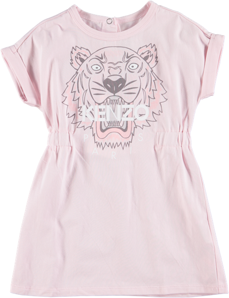 Picture Of Babies Tiger Logo Print Dress Baby Pink - Kenzo Girls Pink Dress (600x600), Png Download