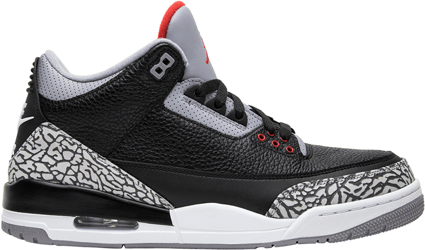 Air Jordan 3 Retro Og 'black Cement' - Jordan Cement 4s (1000x1000), Png Download