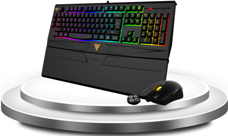 11 - 49 Usd - Клавиатура Мышь Gamdias Ares 7 Color Ourea Fps Black (800x533), Png Download