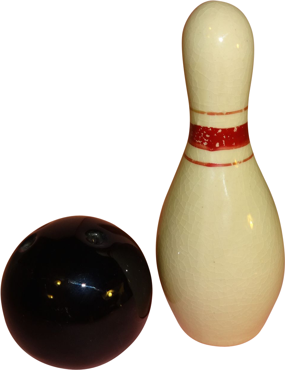 Bowling Pin Ball Salt & Pepper Shakers - Ten-pin Bowling (1236x1236), Png Download