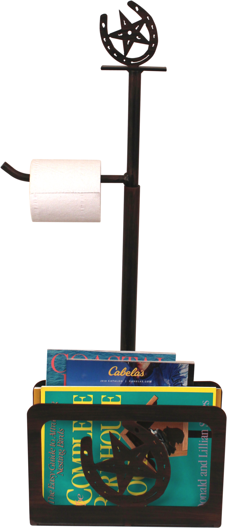 Iron Magazine/toilet Paper Holder With Horse Shoe And - Network Interface Controller (1600x2400), Png Download