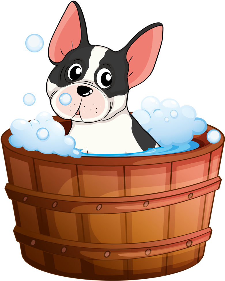 Cães & Gatos Gatos, Animales Para Imprimir, Caricaturas, - Cachorro Tomando Banho (780x1024), Png Download