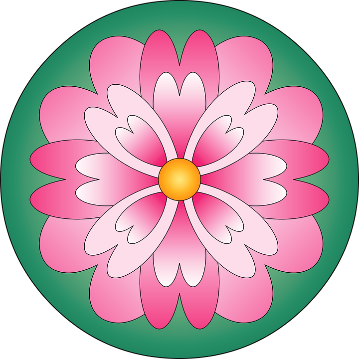 Flower Mandala Color Pink - Bottled Water Free Day (720x720), Png Download