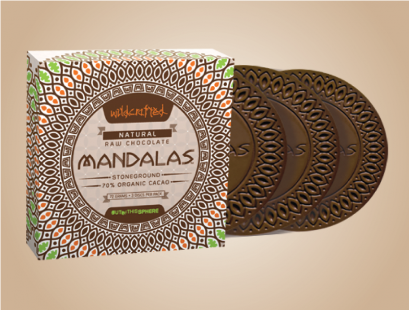 Mandalas Natural Chocolate 24g By Wildcrafted - Mandala Chocolate (800x800), Png Download