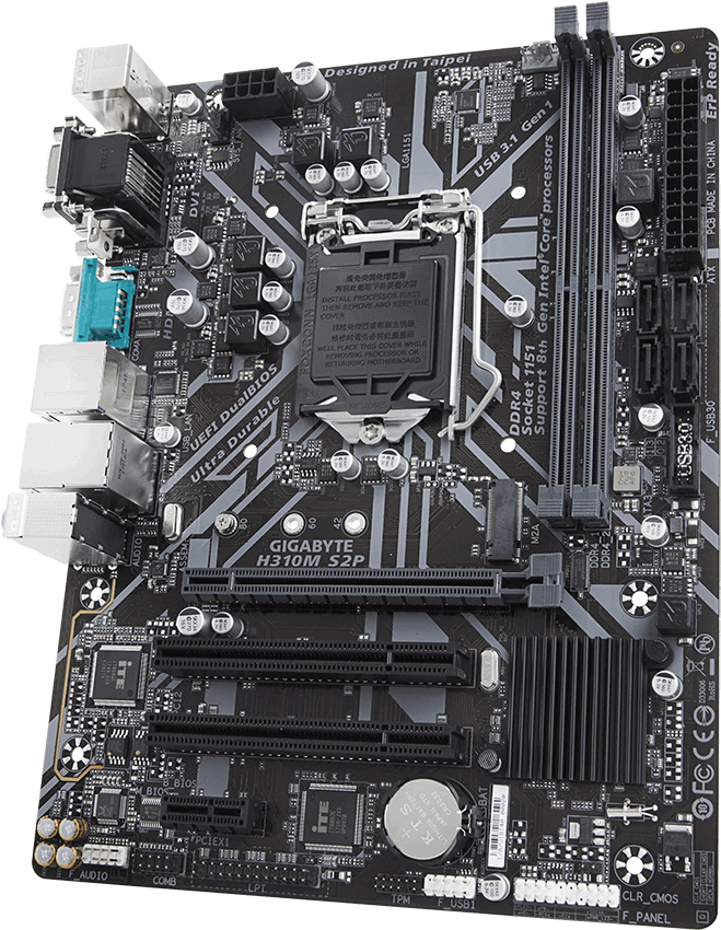 2018031910491003 Big - Gigabyte H310m S2p (1000x860), Png Download