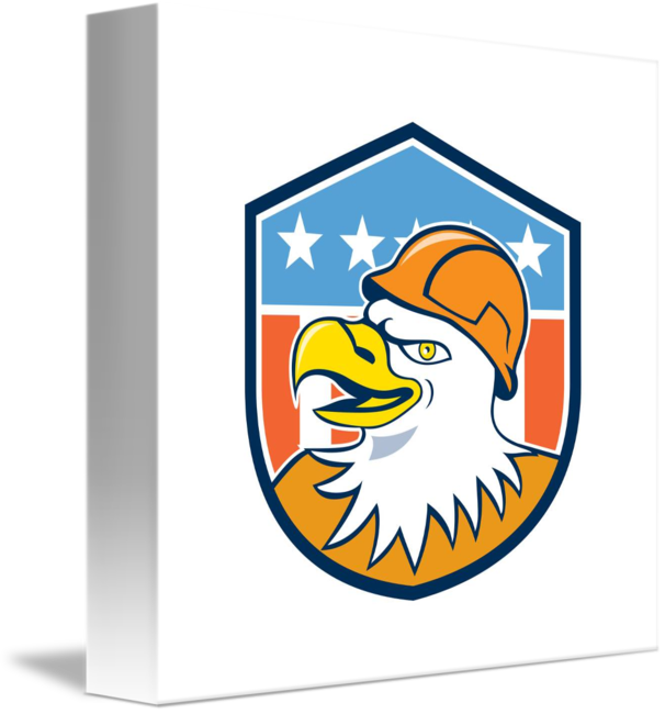 Bald Eagle Construction - Construction Eagle (606x650), Png Download