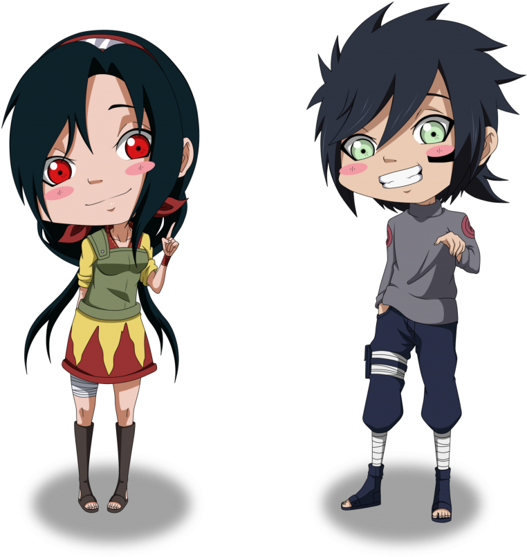 Anime Chibi Boy And Girl Photo - Cartoon (1024x860), Png Download
