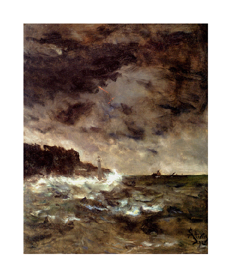 600 X 600 1 - Stormy Night Alfred Stevens (600x600), Png Download