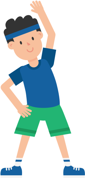 Man Doing Warm Up Exercise Cartoon - Cartoon Person Exercising Png (1280x720), Png Download