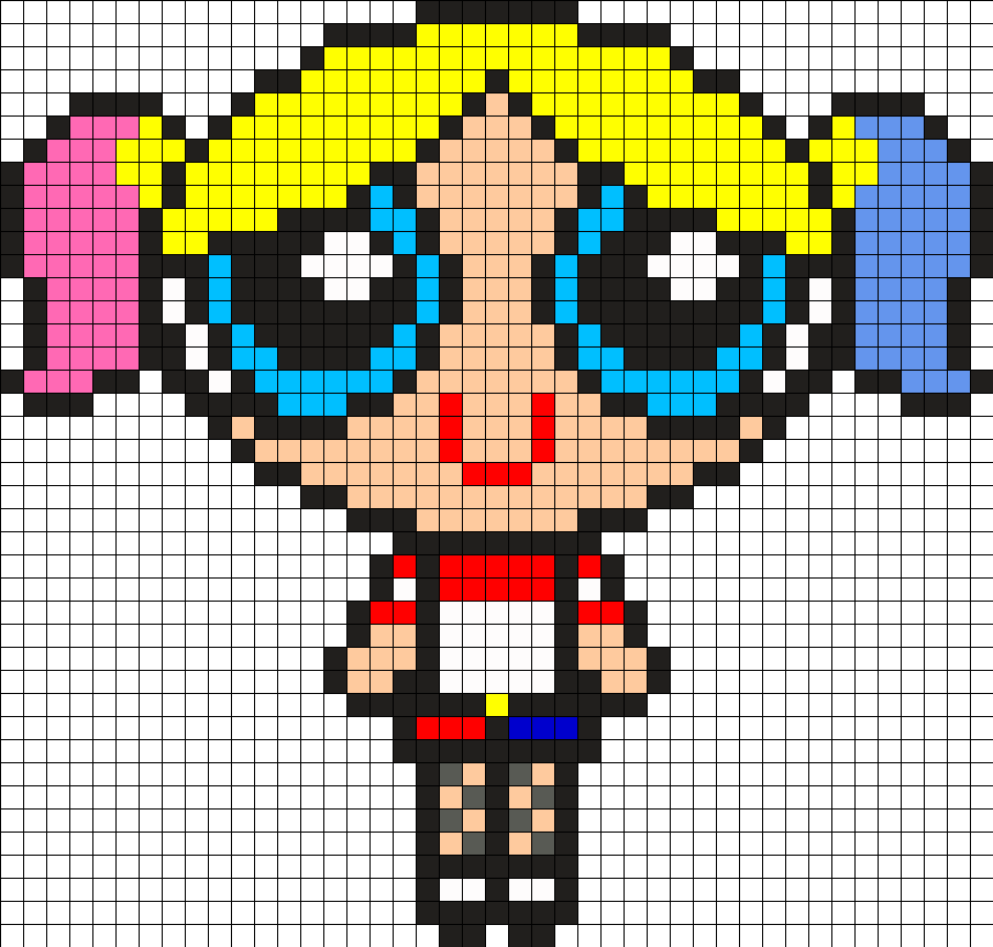 Searching Patterns For "harley Quinn" - Harley Quinn Fuse Beads (903x861), Png Download