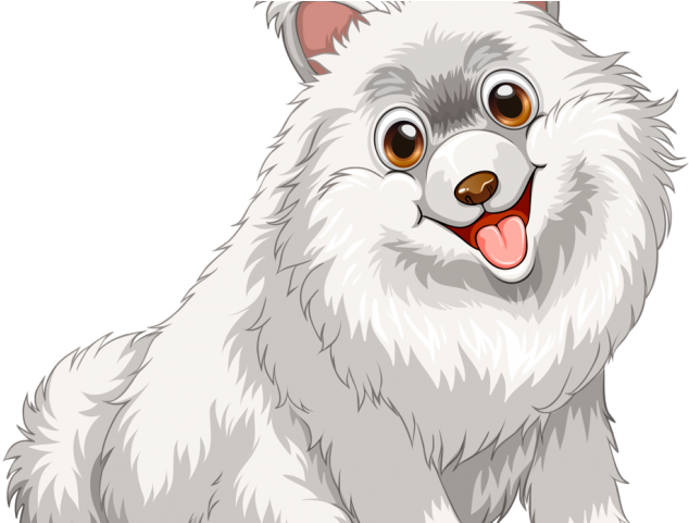 Pomeranian Clipart Transparent - Fluffy Dog Clip Art (640x480), Png Download