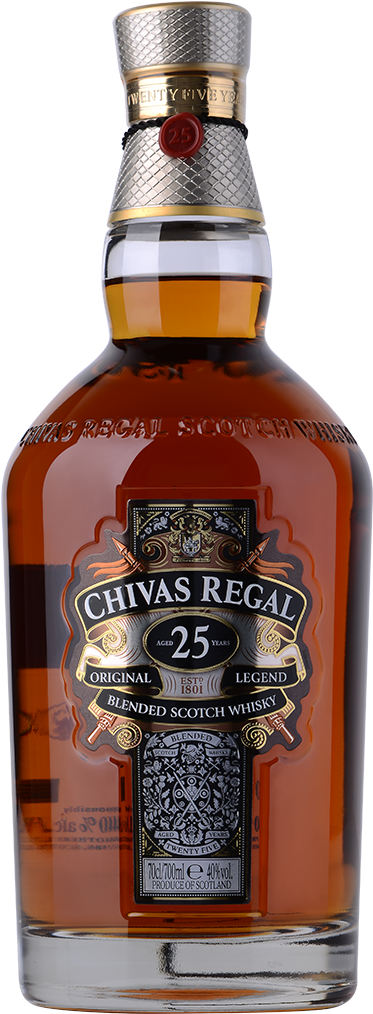 Chivas Regal 25 Year Old Blended Scotch 70cl - Chivas Regal (652x1060), Png Download