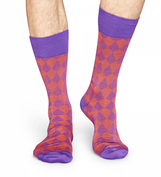 Dressed Diamond Sock - Hockey Sock (548x600), Png Download