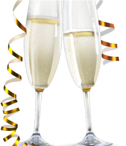 Champagne Clipart Transparent Background - Transparent Background Wine Glasses Png (640x480), Png Download