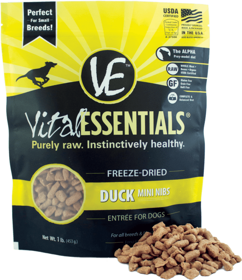 Vital Essentials Freeze Dried Grain Free Duck Mini - Vital Essentials Minnows (900x1000), Png Download