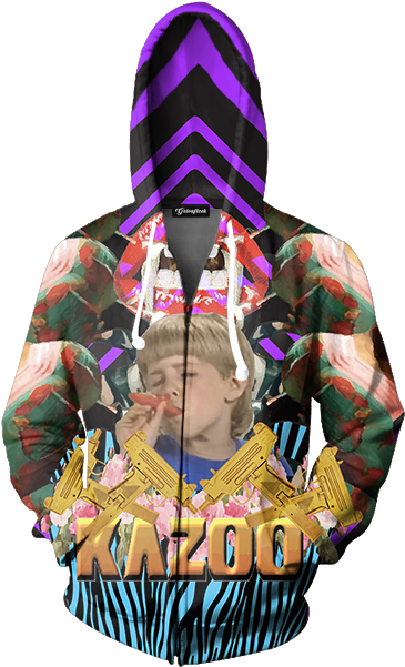 Kazoo Kid Zip Up Hoodie - Hoodie (600x600), Png Download