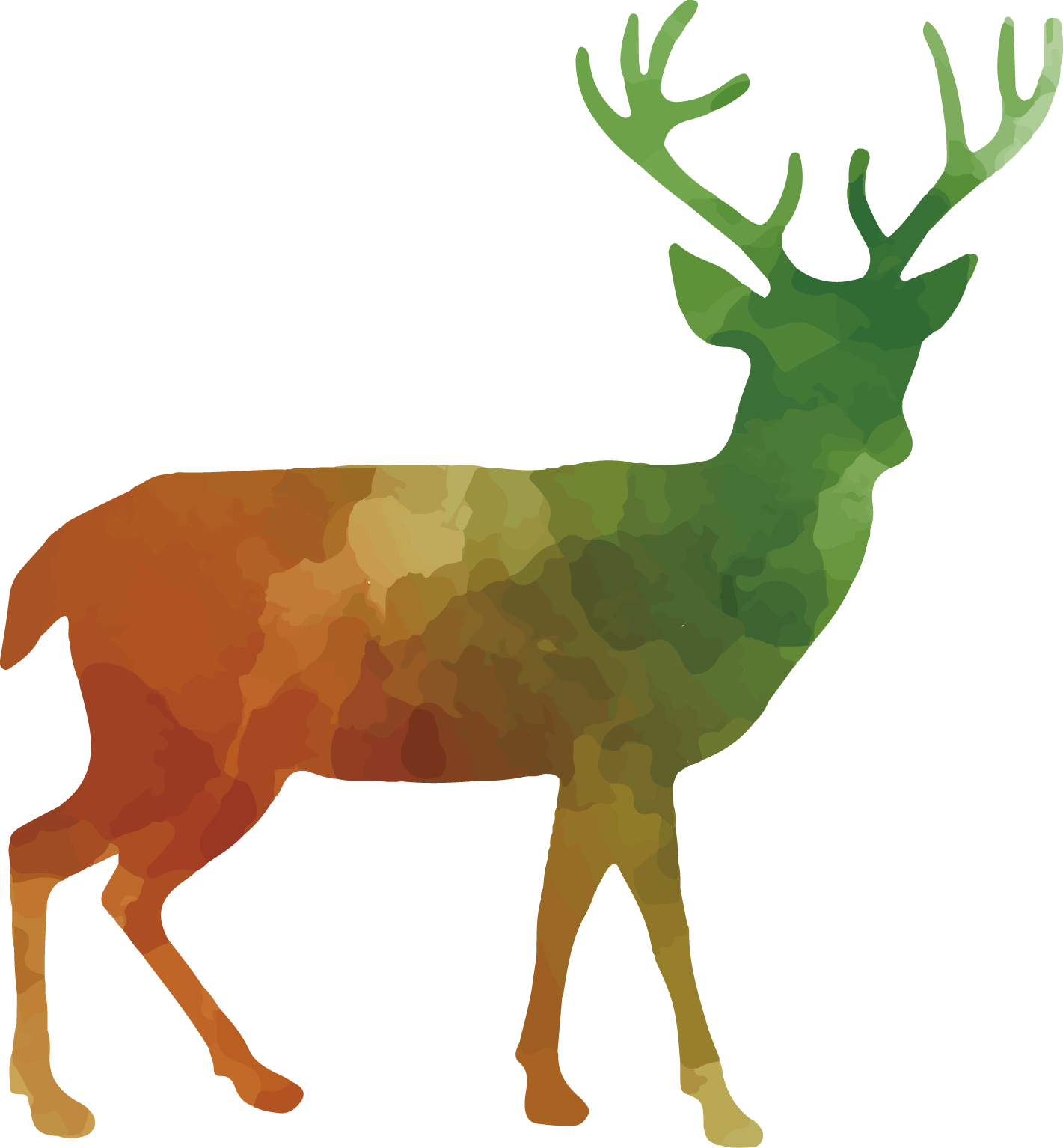 Image Transparent Download White Tailed Deer At Getdrawings - Deer Silhouette Transparent Background (1421x1534), Png Download