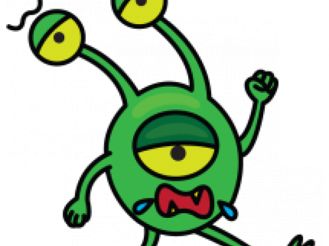 Drawn Ufo Green - Alien Kids Drawing (640x480), Png Download