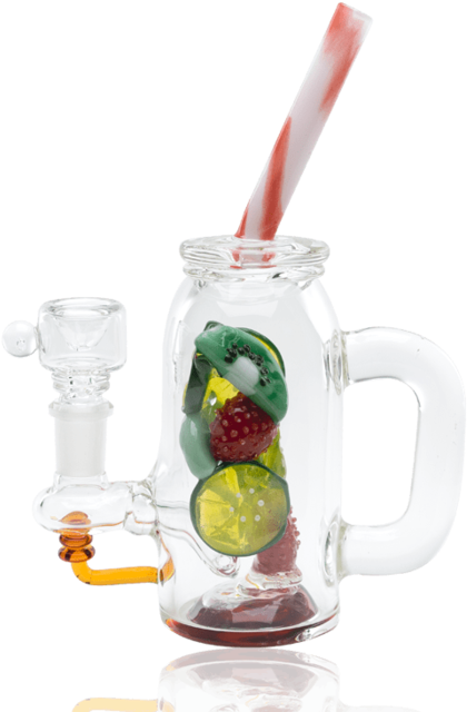 Empire Glassworks Fruity Detox Mini Rig Water Pipe - Strawberry (700x700), Png Download