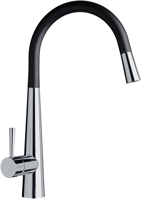 Nuova Calare Blackchrome Pull Out Sink Mixer Tap - Kitchen Sink Mixers Australia (508x723), Png Download