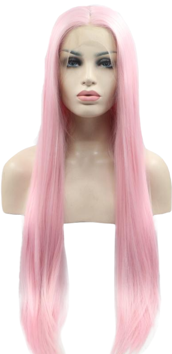 Bubblegum Bitch Long Lace Front Wig - Cotton Candy Lace Frontal Wig (700x700), Png Download