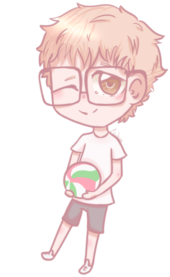 Haikyuu Clipart Tsukki - Cartoon (774x1032), Png Download