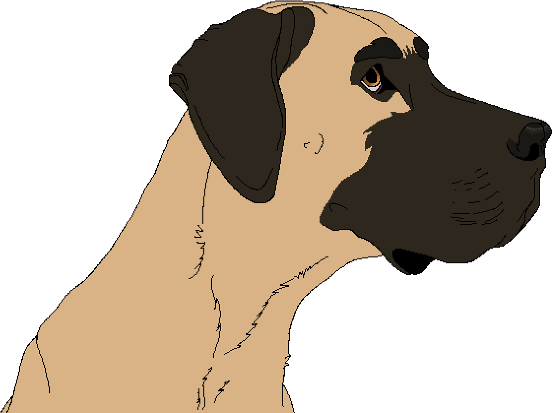 The Great Dane - Dog Yawns (1400x1000), Png Download