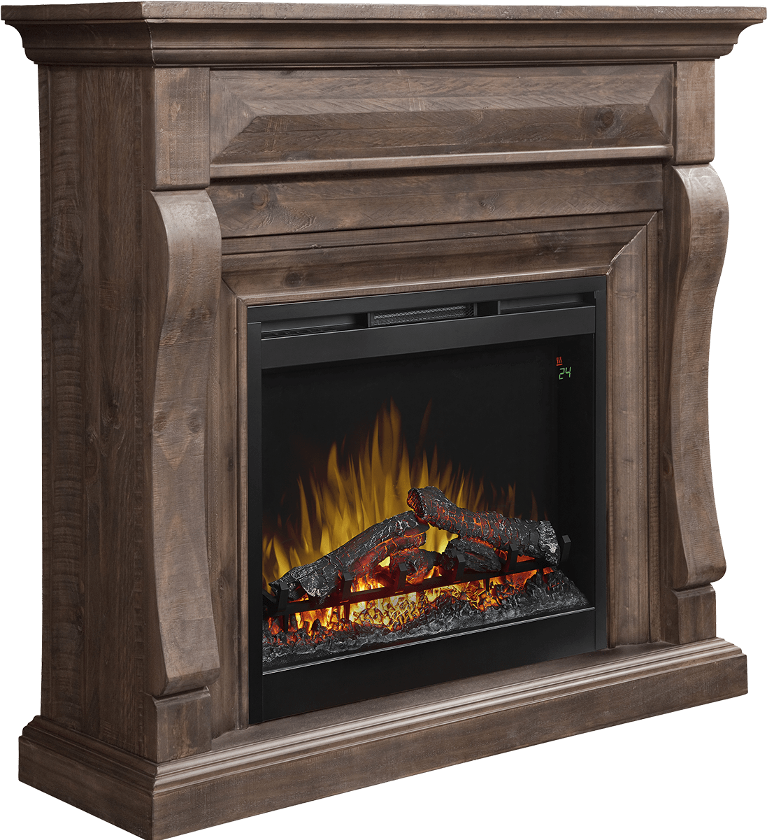 Electric Fireplace With Hidden Media Storage (1200x1200), Png Download