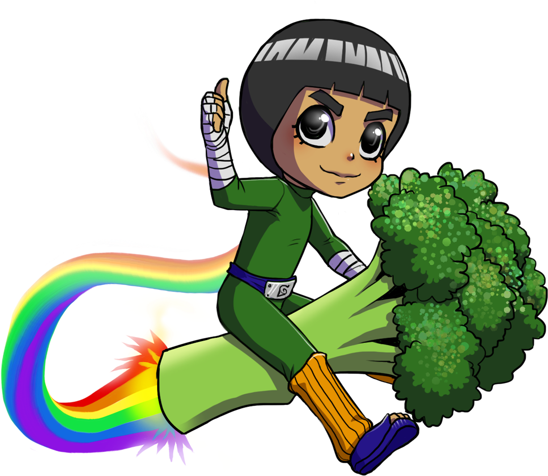 Rock Lee Png - Rock Lee Broccoli (1084x1027), Png Download