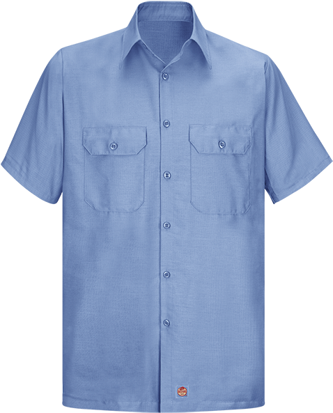 Auto Work Shirt With Rip Stop Fabric Red Kap Automotive - Shirt (600x600), Png Download