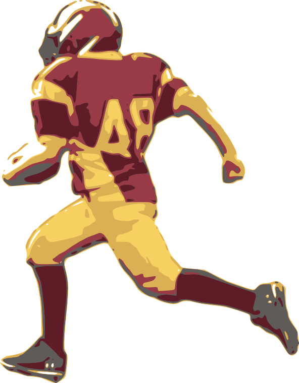 Football Player - Kick American Football (592x760), Png Download