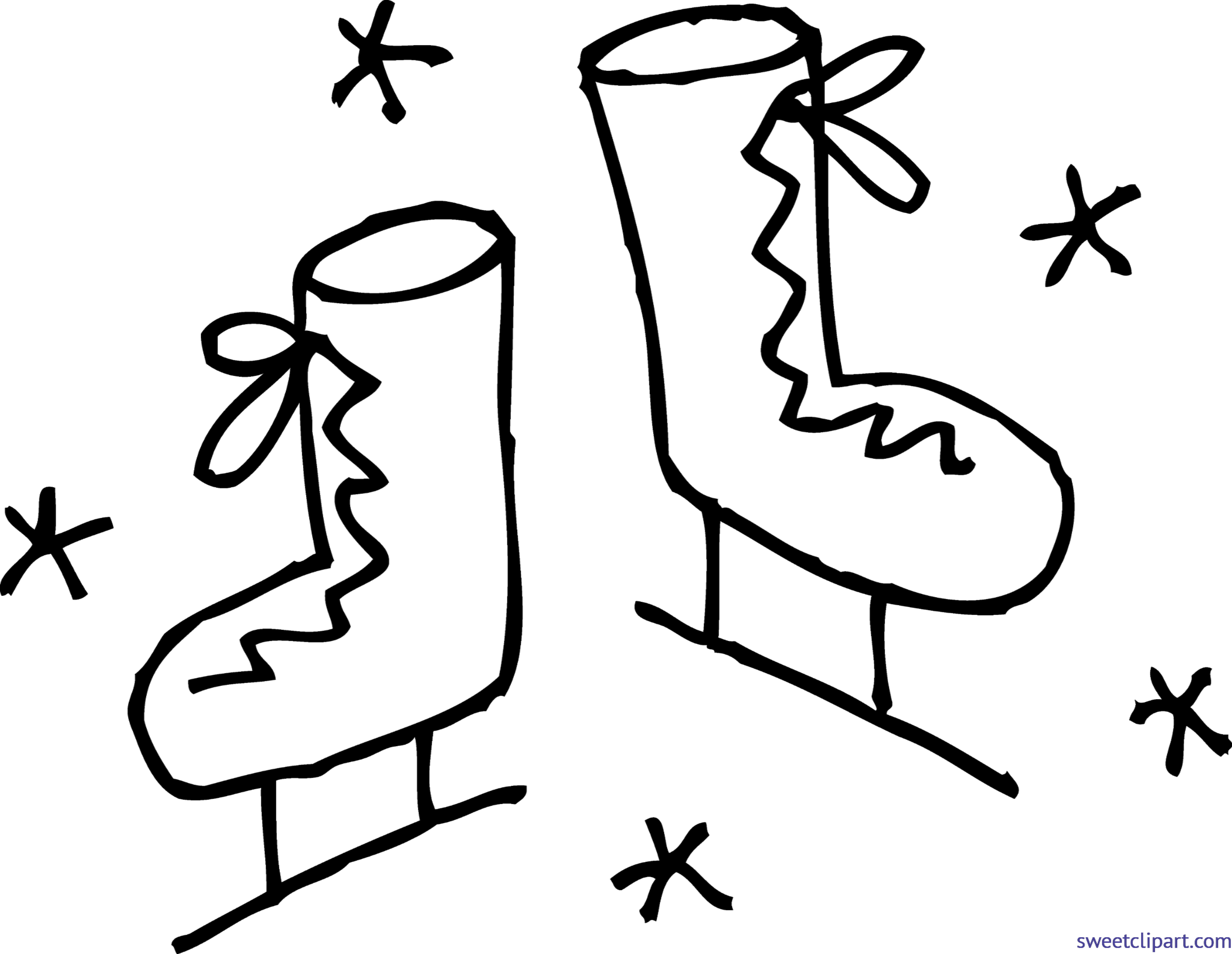 4819 X 3731 12 - Cartoon Ice Skates Drawing (4819x3731), Png Download
