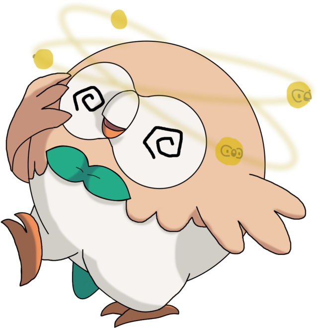 Spinning Rowlet (1024x768), Png Download