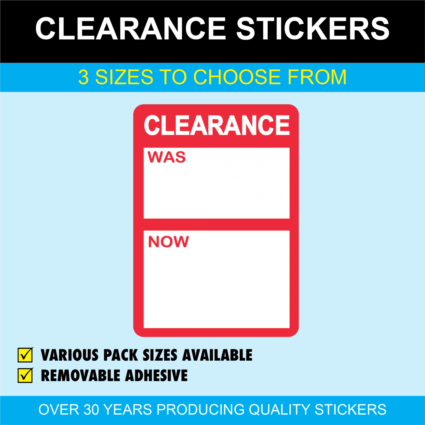 Clearance Was / Now Stickers Available In 3 Sizes - Food Safety (1440x1440), Png Download