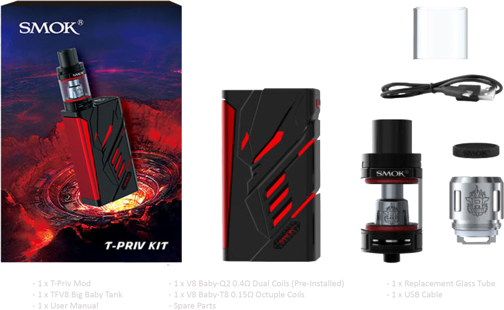 Smok T Priv Kit (2168x1366), Png Download