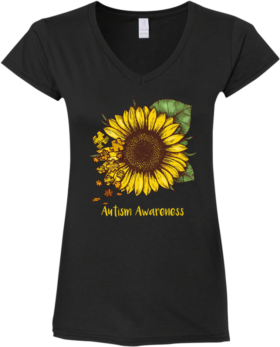 Sunflower Autism Awareness T-shirt - Shirt (1155x1155), Png Download
