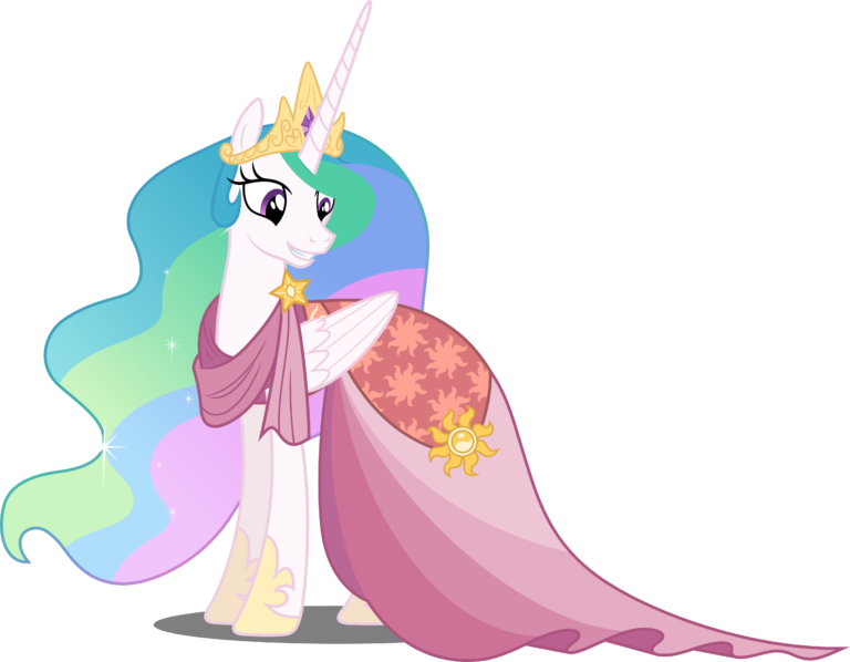 Mlp Princess Celestia Vector (768x598), Png Download