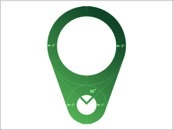 Circular Ruler Green - Circle (600x600), Png Download