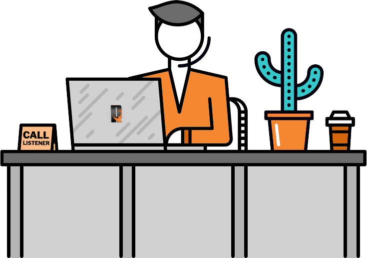 Listen To And Classify Every Phone Call That Comes - Cartoon (735x518), Png Download