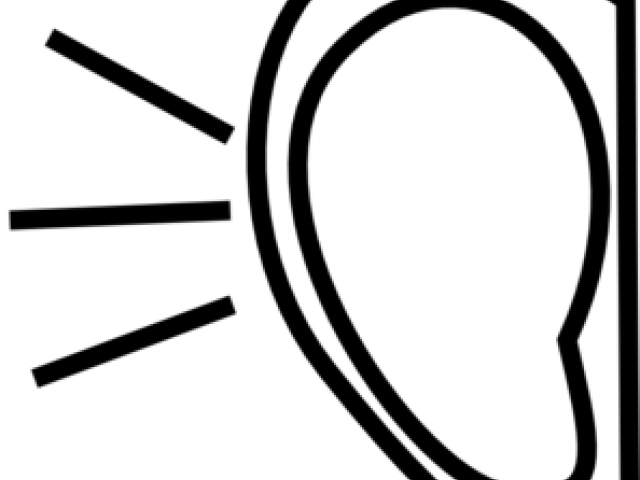 Listening Ears Cliparts - Line Art (640x480), Png Download
