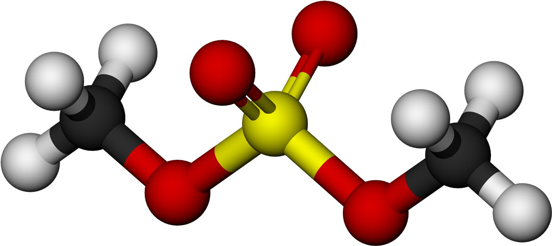 Dimethyl Sulfate Molecule 3d Balls By Ahrls - C Ch3 3i Structure (1100x499), Png Download