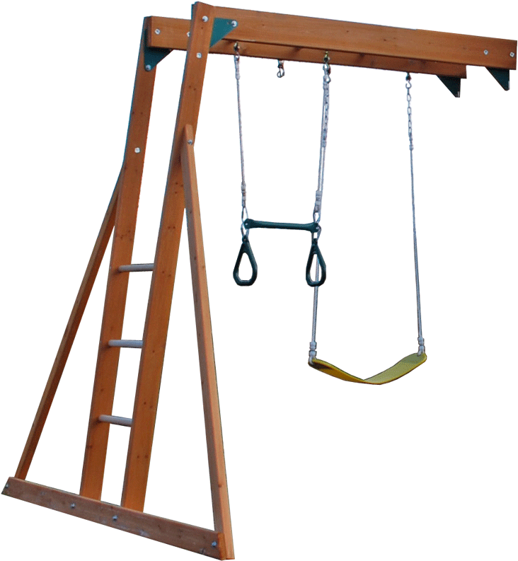 Monkey Bar With Trapeze Swing & Belt Swing - Swing (1200x800), Png Download