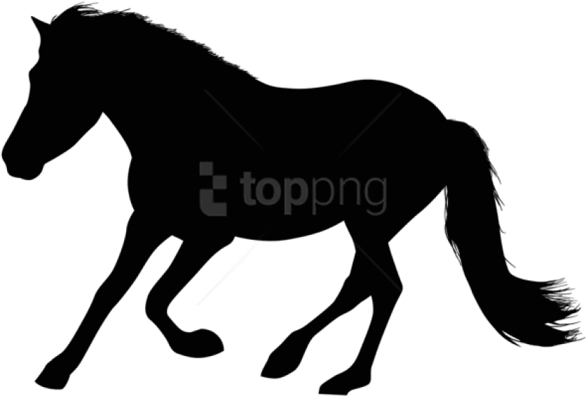 Free Png Running Horse Silhouette Png - Running Horse Clipart (850x573), Png Download