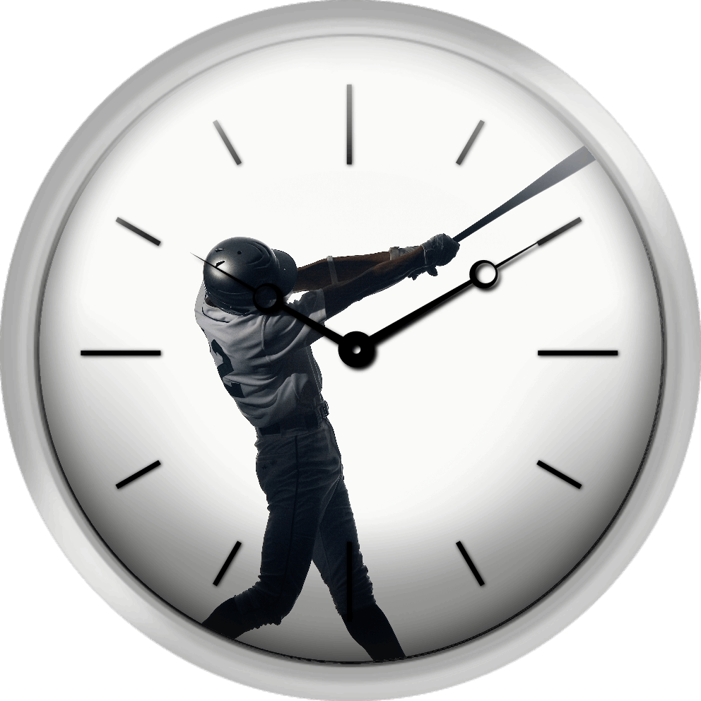 Silhouette Of Baseball Batter Swinging Bat Side View - Baseball (992x992), Png Download